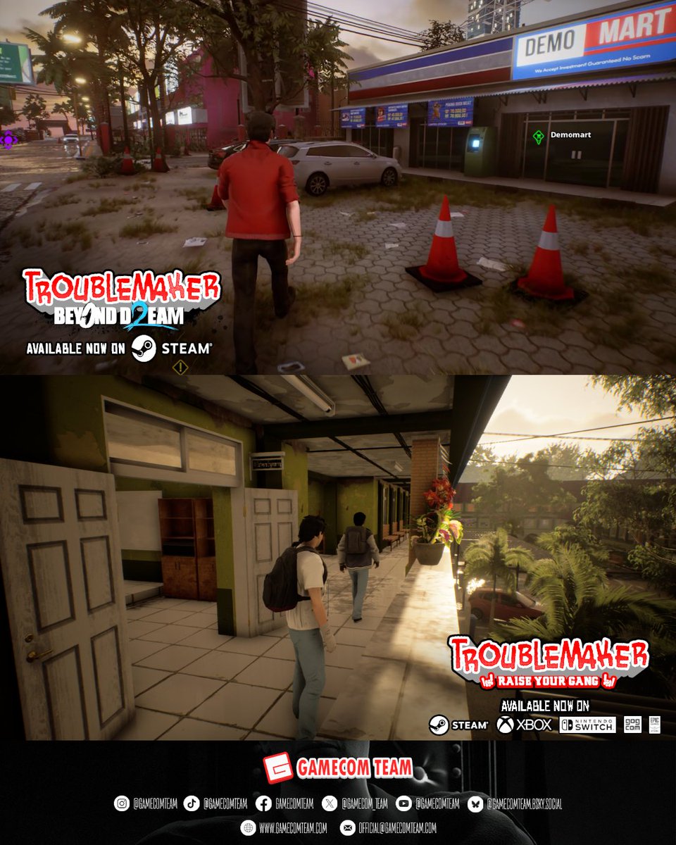 gamecom_team's tweet photo. Troublemaker 1 and Troublemaker 2 available now! 🤘

"Troublemaker 2: Beyond Dream" on Steam
"Troublemaker 1: Raise Your Gang" on Steam, Xbox, Nintendo Switch, Epic games, and GOG

Stay Tune, Stay UwU

#indie #indiegame #gamedev #IndieGameDev #gaming #indie #Troublemaker #Troublemakergame