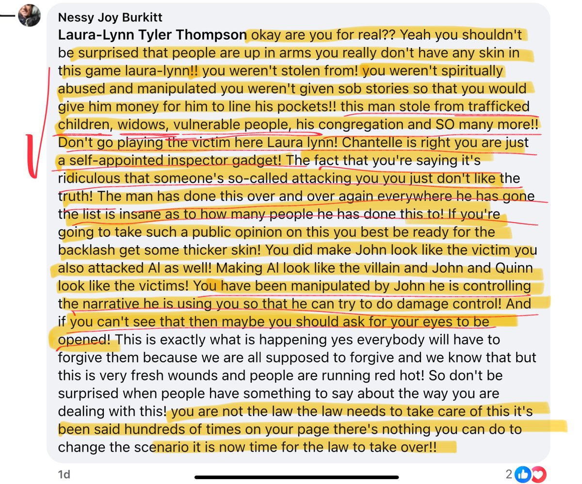 TruthWins_2022's tweet photo. @SilverFTJ_997 @TheRayCurryJr @LauraLynnTT @john_elving @DaystarJoni Laura boasts having discernment like @MikeWingerii does.#Haaa-Rdly.
LLT how could you move to be under FaLse prophet #ArtLucier as yr pastor🤭and yr other #criminal pal  #JohnPerks #GroomerOfAMINOR from youth group he  pastored, IMPREGNATED her whilst married&amp;preaching  HOLINESS https://t.co/nymgWKE6gj
