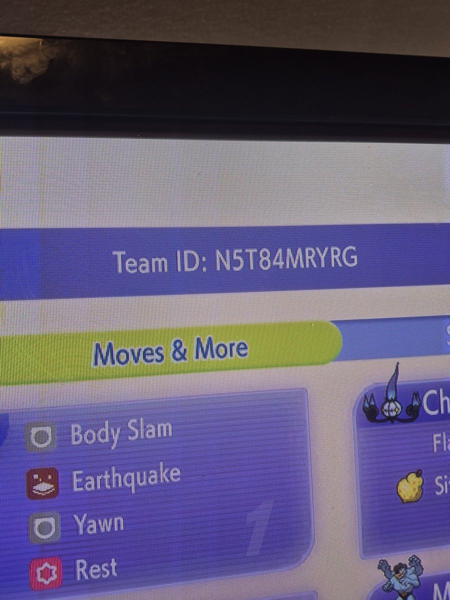 Mush13E's tweet photo. Psst hey. You ever wanted a team that can kick ass in pokemon champions? Yeah? Well....

Me too.... 

Anyways, here's my team if anyone wants to use it! Guaranteed to help you win 1/10 times!

#pokemonchampions https://t.co/h6ws2dMAcg