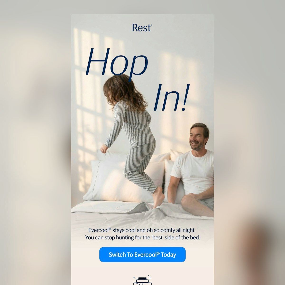 emaillove's tweet image. Discover how Rest's subtle Easter-themed layout and high-quality fabric close-ups create an effortless email experience. Perfect for a bedding brand focused on sensory details 🐣 #ProductStorytelling #EmailMarketing