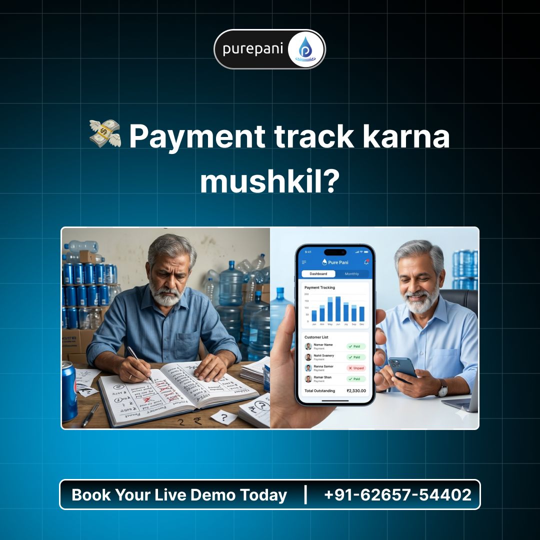purepaniapp's tweet image. Customers ka payment track karna ho gaya easy!
Pure Pani ke saath sab digital 📱

#Payments #WaterDelivery #SmallBusiness #Automation