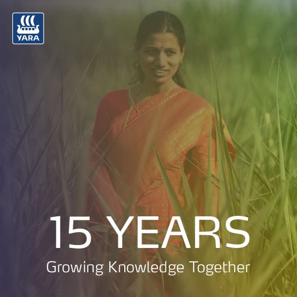 Yara_Asia_India's tweet photo. Behind every field, there’s a story of #strength, #care, and #resilience. 
15 years of #GrowingTogether #KnowledgeGrows 
#15yearsofImpact https://t.co/1gdU16HIF7