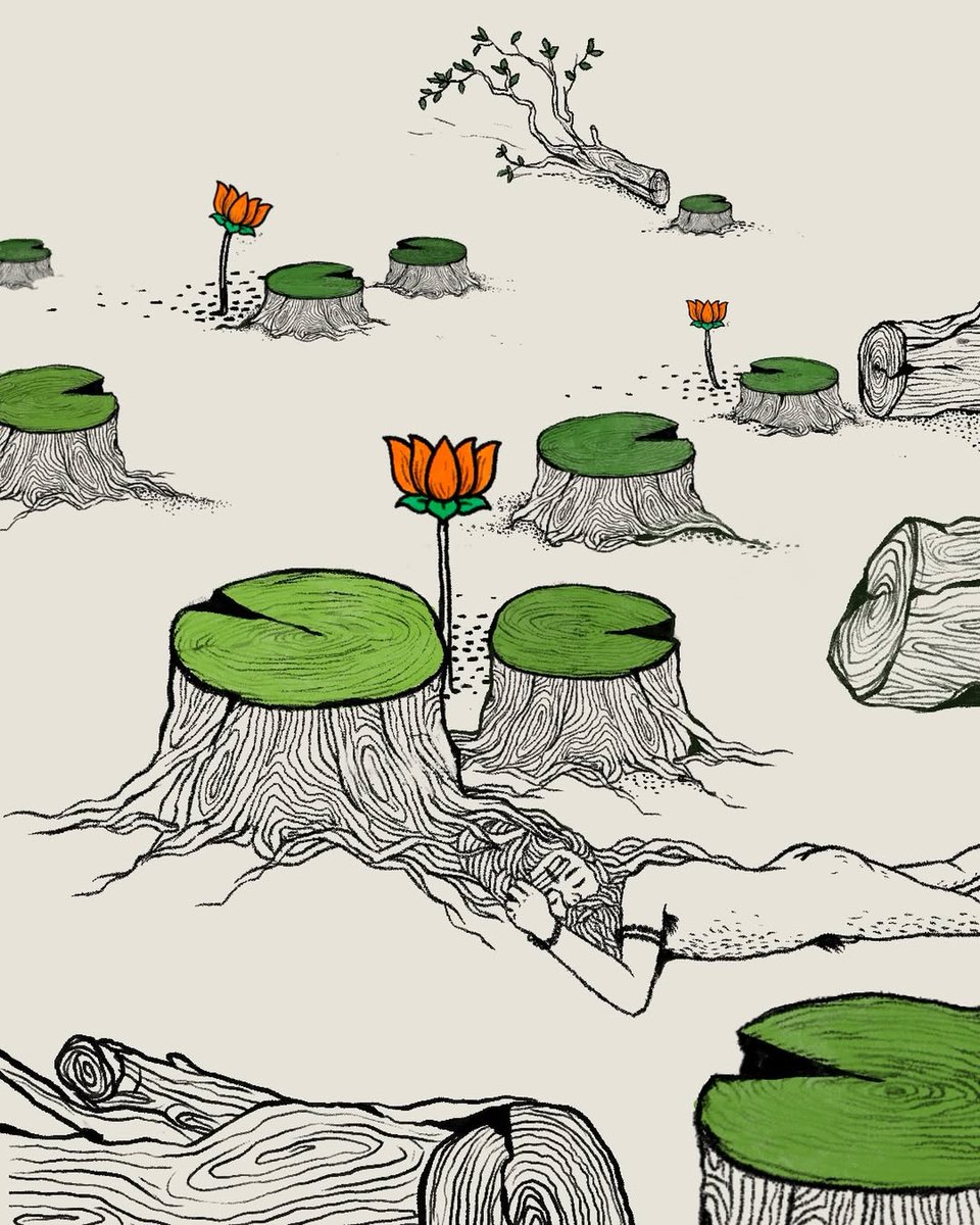 Jay_2703_'s tweet photo. A tree takes decades to grow and only minutes to fell. When "development" is the excuse for environmental destruction, it’s not progress—it’s a policy failure. We don’t need more excuses; we need leaders who value oxygen over concrete.
#bjpfailure #Nashik #kumbhmela
#gov_failure https://t.co/XkFvdpfZag