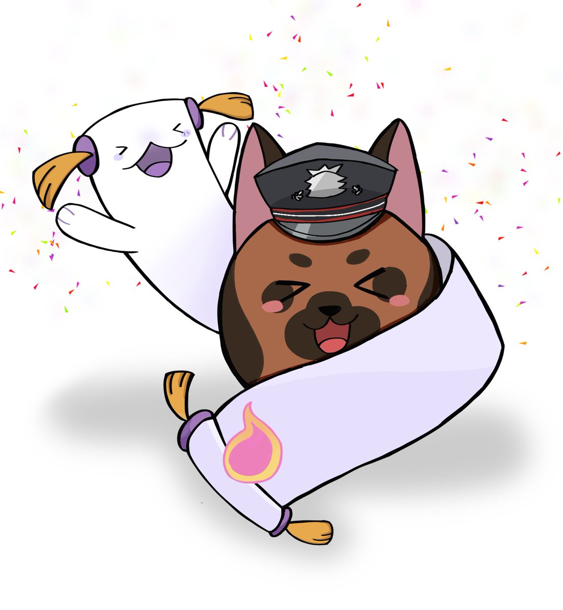 aesh_lyn's tweet image. Happy birth famishikiss!! Pawfficers are probably smaller than famishikis but I fucked up the sizes 😭
#Pawfficers #Famishiki