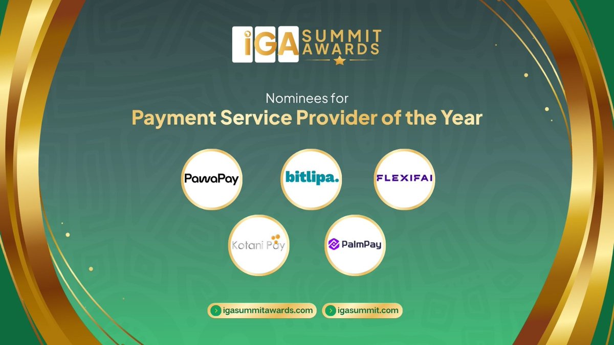 VelexAdvisory's tweet photo. Exciting news! 🏆
Our portfolio company bitlipa, (https://t.co/O31JQhKGbe) has been nominated for "Payment Service Provider of the Year" at the iGaming AFRIKA Summit (https://t.co/tJuwVBwRZs) Awards 2026.

👉 Vote for Bitlipa here (https://t.co/uRvUAL2riK) 👈 https://t.co/8OxLwXq2OJ
