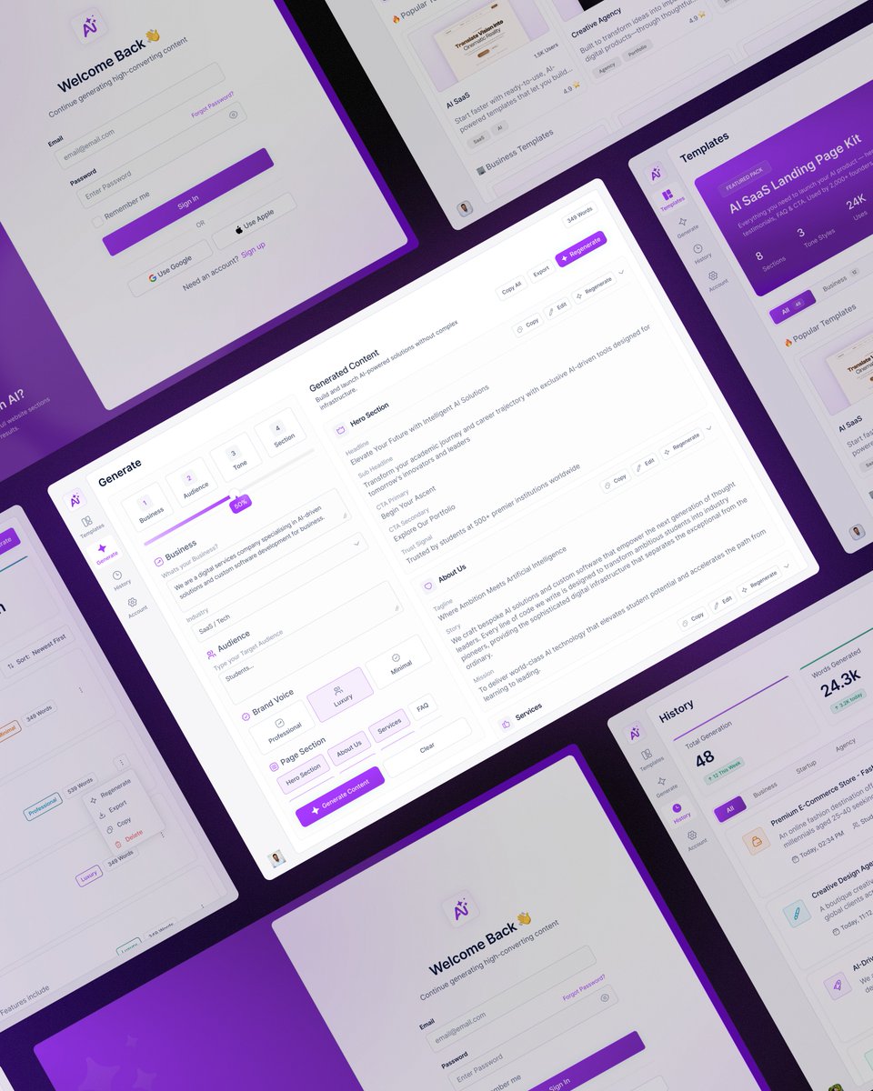 amilek_solution's tweet photo. 🌟 Introducing Elevatia AI - a next generation platform designed to simplify, scale, and elevate AI-powered workflows ✨

#AI #AIPlatform #SaaS #B2BTech #ProductDesign #UIUXDesign #DesignSystem #TechInnovation #DigitalTransformation #FutureOfWork #Automation #StartupTech https://t.co/a0ZKVAv9zz