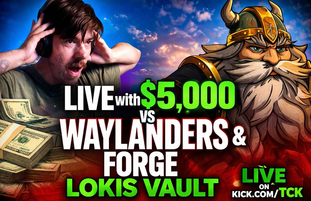 WE ARE LIVE ! kick.com/tck

LATE NIGHT $5000 SESSION ON WAYLANDERS/LOKIS SESSION 

WITH GIVEAWAYS

$50 Giveaway for someone that RTs / ACTIVE IN STREAM