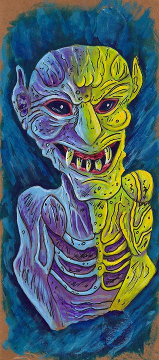 RACECAT7's tweet photo. Art of the Day! ""Watch Tower Gargoyle"". Buy at: https://t.co/wFUJrbaSJZ https://t.co/HZ1Fu5FCgy