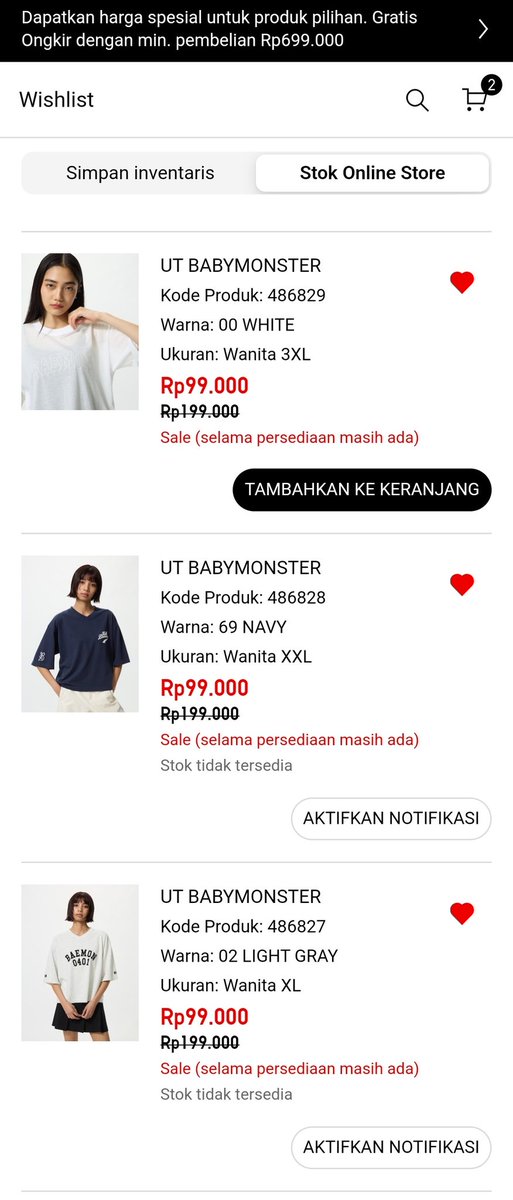 baemontopia_'s tweet photo. [JASTIP]
Babymonster x UT Uniqlo Indonesia
diskon t-shirt 99K
fee 15K/item

Navy Ruka L
White Pharita XS-3XL
Black Rora XS-3XL
Grey Asa M-XL
Pink Ahyeon SOLD
White Chiquita SOLD

baju baemon collab uniqlo
📍Bekasi https://t.co/Uazf7wX6mX