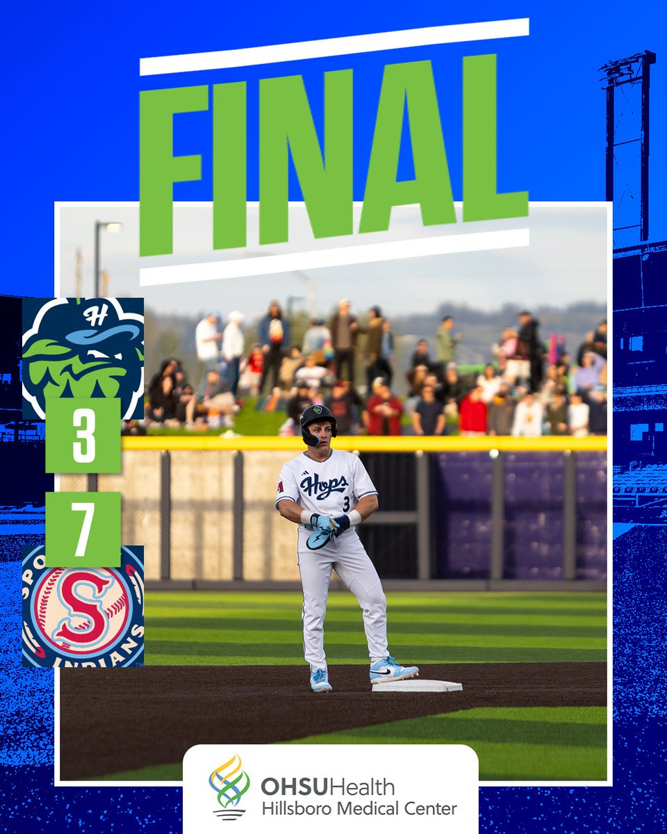Thank you to everyone who came out for our first game at Hillsboro Hops Ballpark! The score doesn't reflect how incredible tonight truly was for everyone in the stadium. Onward and upward friends.