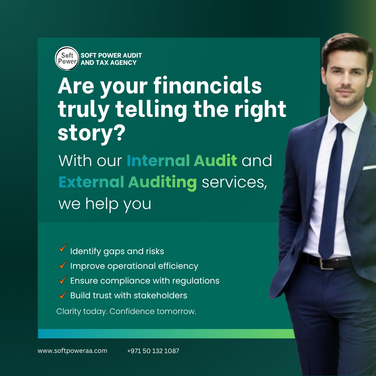 softpoweraa's tweet photo. Strong businesses are built on accurate numbers.
With our Internal and External Audit services, we help you uncover gaps, reduce risks, and ensure compliance.
Clarity today. Confidence tomorrow. ✔️
Get in touch with us now. https://t.co/pM5AGhTI33