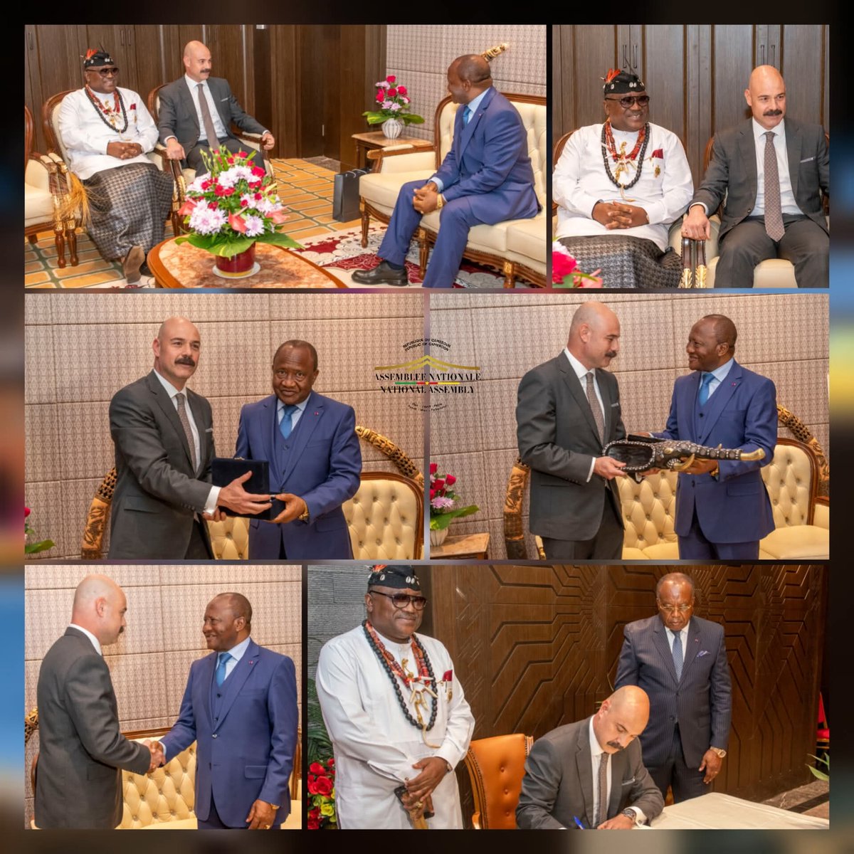 TheCameroonianZ's tweet image. Le Président de l'Assemblée Nationale, le Très Honorable Théodore Datouo, a reçu S.E.M. Volkan Oskiper, le nouvel ambassadeur de Turquie au #Cameroon.