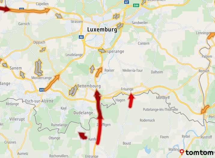 ANWBeuropa's tweet image. +25 min. op de #A31 / #A3 ► Luxemburg bij Bettembourg.
#Frankijk
#Luxemburg