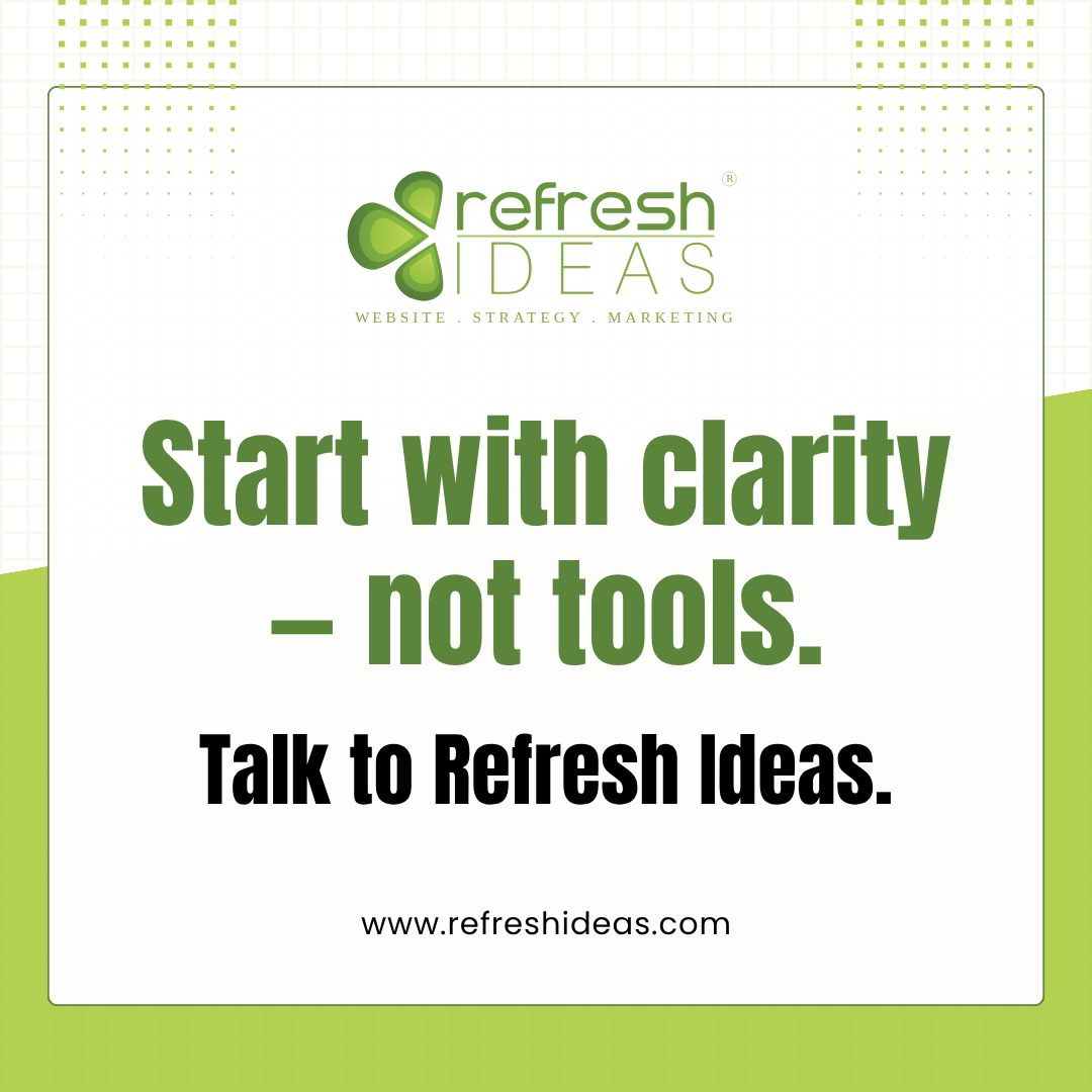 refreshideas's tweet photo. Most businesses don’t have a marketing problem.
They have a system problem.
Every quarter feels like a reset — new campaigns, new tools, new expectations.

👉 Connect with us for a strategy consultation: https://t.co/QJ8gXbHa5H
.
#RefreshIdeas #MarketingStrategy #DigitalClarity https://t.co/Po7iO9lkAz