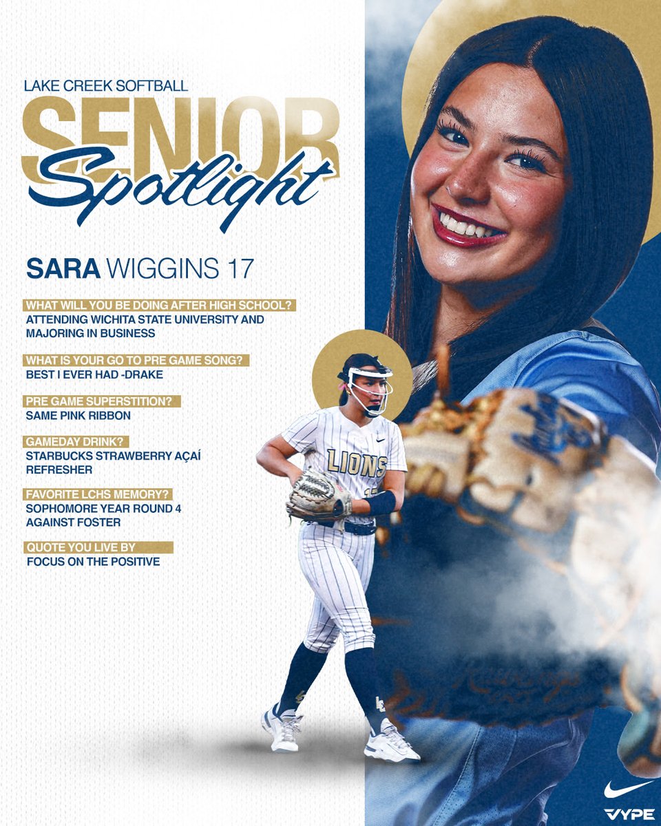 LakeCreek_SB's tweet photo. Another SUPER SENIOR #17 Sara Wiggins! https://t.co/0ltwI7lNmQ