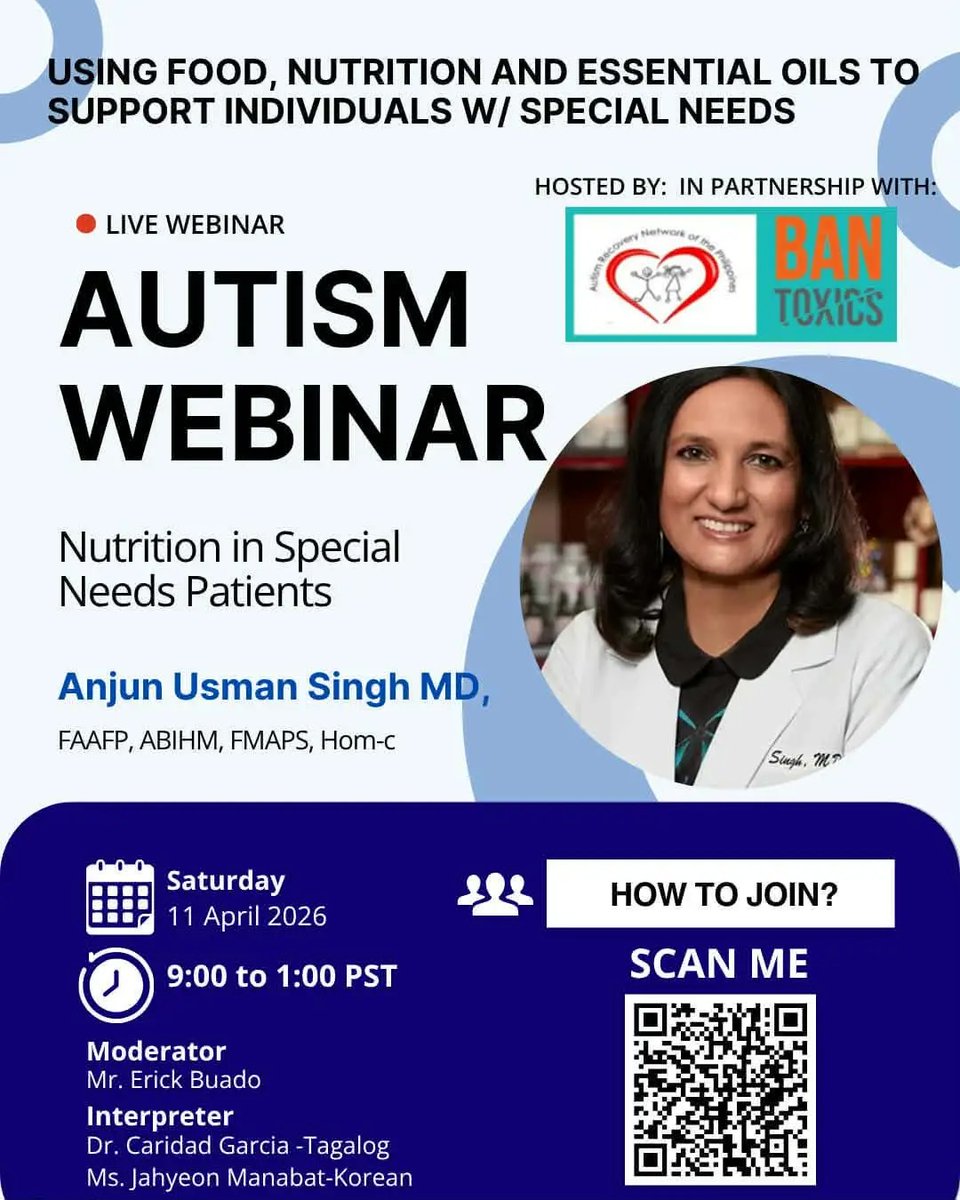 BANToxics's tweet photo. FREE WEBINAR INVITATION 

APRIL IS AUTISM AWARENESS MONTH!

The Autism Recovery Network of the Philippines, in partnership with BAN Toxics, invites everyone to join us on April 11, 2026...

Read more: https://t.co/erGiHcFwGa https://t.co/rIc7mTKjDe