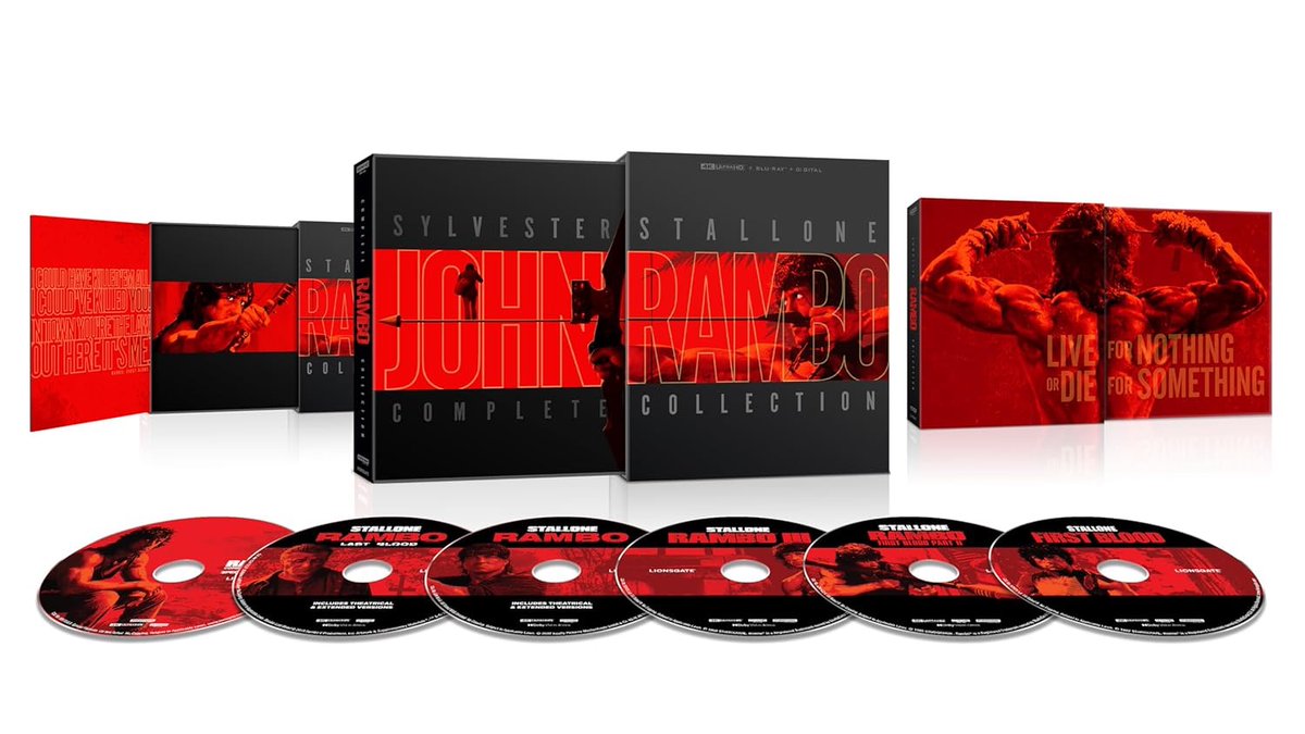 disc_connected's tweet image. ***ANNOUNCEMENT***

Coming on May 26th on Amazon exclusive #4K in the US from @Lionsgate: #Rambo Collection (1982-2019)!

Note: The discs in this collection are new/corrected from previous releases. All new details are detailed below.

Since its debut nearly five decades ago, the