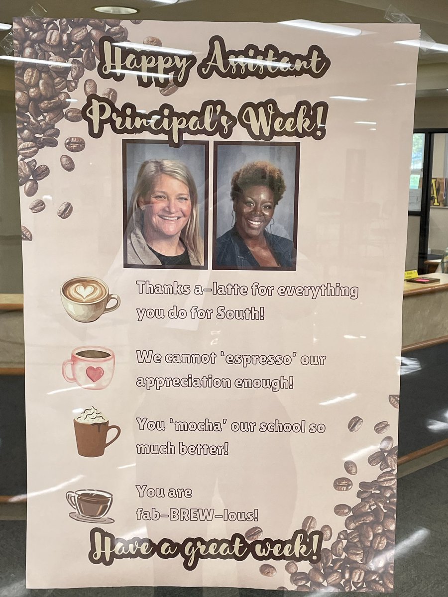 principalpeo's tweet photo. Happy Assistant Principals Week to our two amazing APs, Ms. Holmes and Mrs. Matthews! I’m so grateful for their leadership and for how they serve the students, staff, and families of @avonsouth ! Hats off to you! @OrioleTweets #WeAreSouthWeAreOne https://t.co/4XVocKGKZn