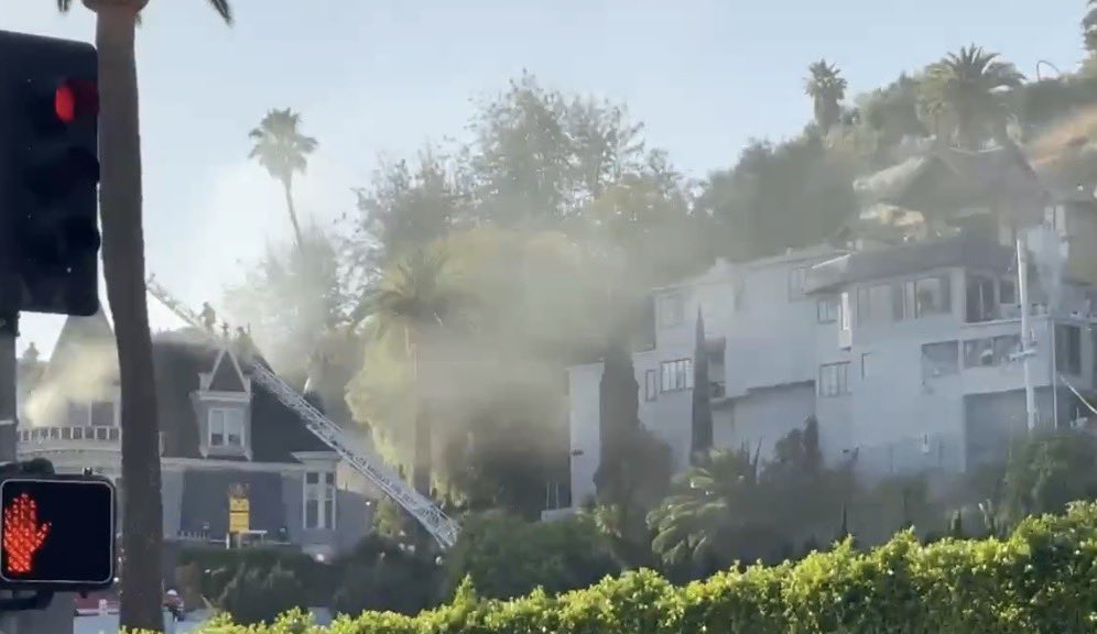 CodeThreeNews's tweet image. 🔥Firefighters are on scene of a fire at the iconic Magic Castle in #Hollywood unknown on the extent of damages at this time.