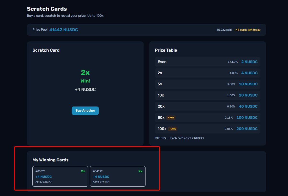 Mayacacaca's tweet photo. haha i think today is my best day !  play Scratch Card on Pado Finance, @Nasun_io ! Play twice and win all !

Love this game ! hope if i play it with real money, i'm also lucky ! https://t.co/fcfjQjnUZ3