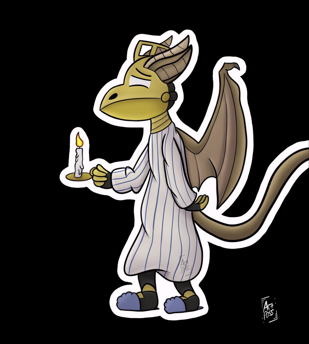 Fun lil custom sticker comm for <a href="/AugyReynes/">Augyreynes</a> 

Him eepy :3
