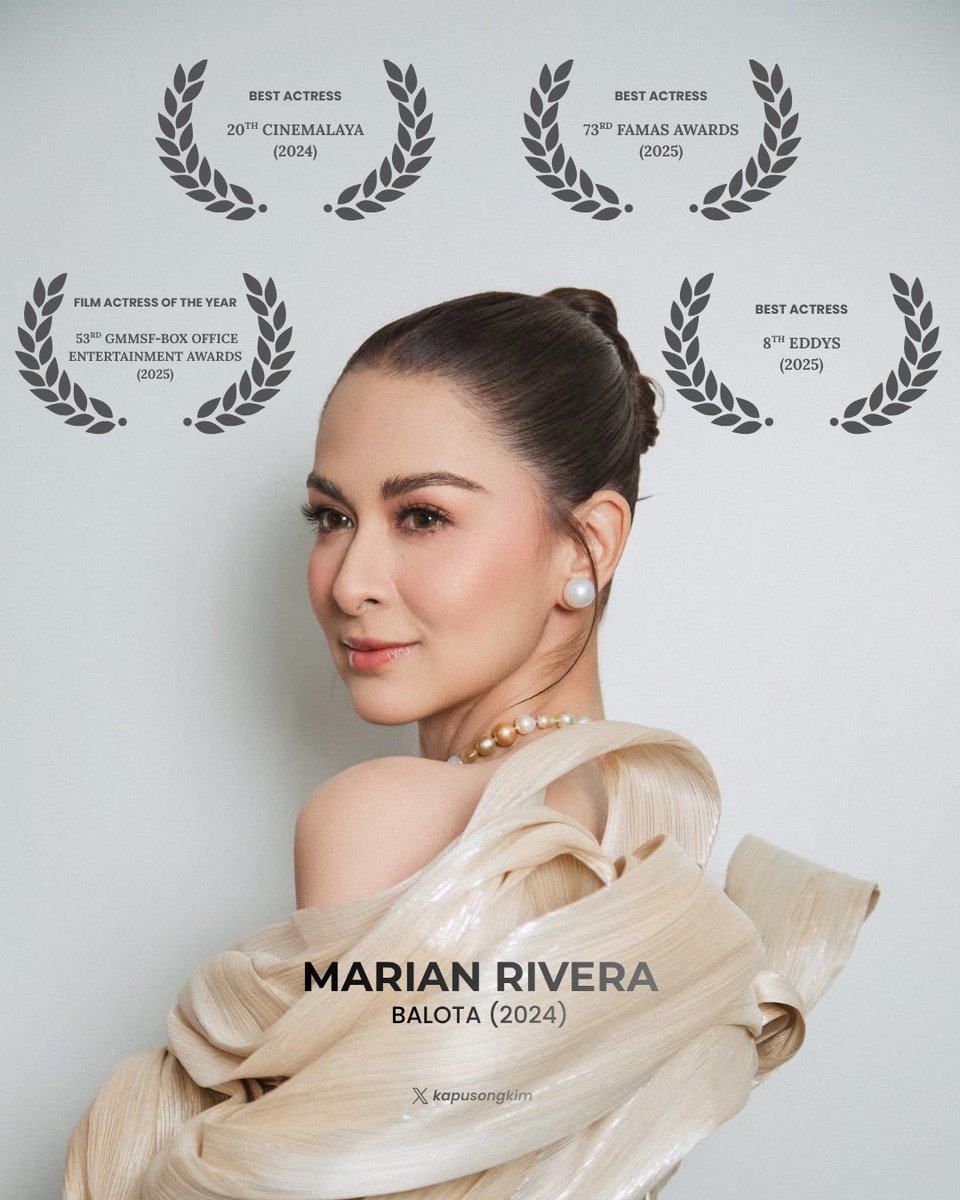 kapusongkim's tweet photo. I also made versions that feature only the awards from established award-giving bodies.

Marian Rivera, alongside her husband Dingdong Dantes, teams up with Star Cinema for her next film, while Dennis Trillo headlines another Zig Dulay-film from GMA Pictures.

#Balota #GreenBones https://t.co/hEJRG2Q0WS