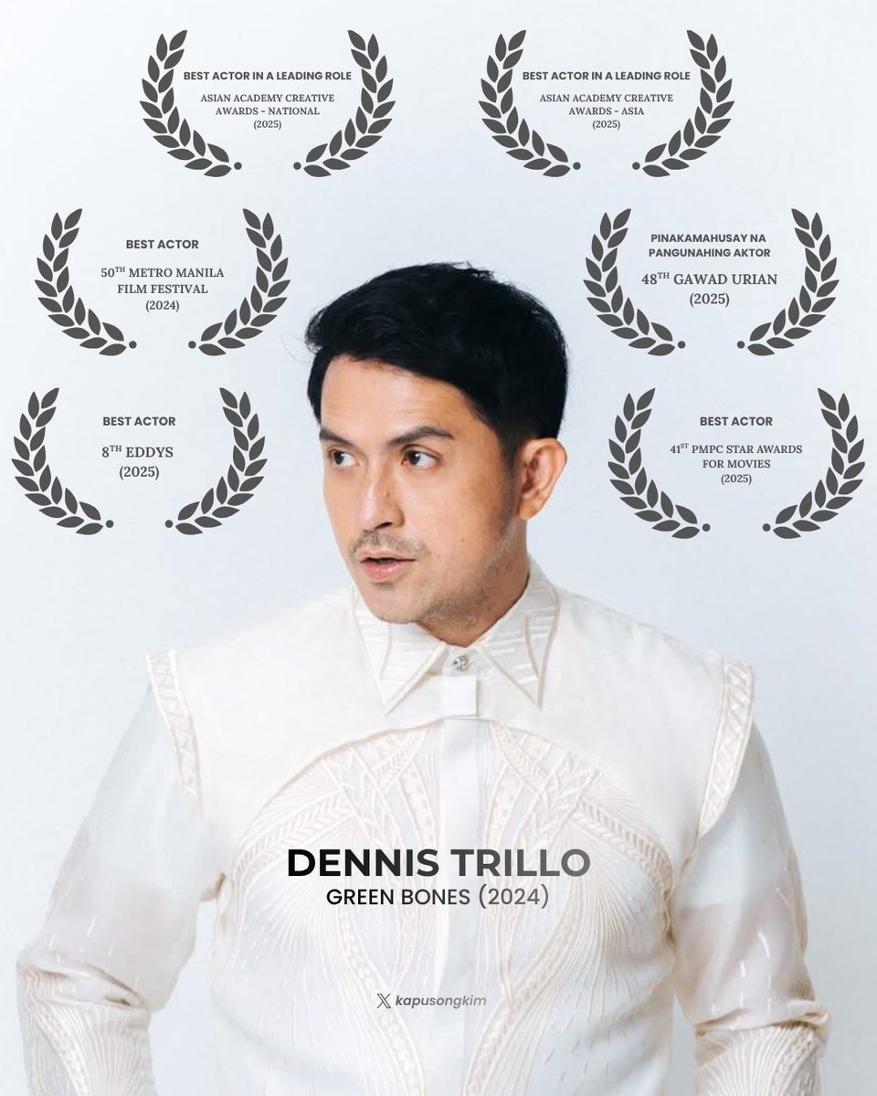 kapusongkim's tweet photo. I also made versions that feature only the awards from established award-giving bodies.

Marian Rivera, alongside her husband Dingdong Dantes, teams up with Star Cinema for her next film, while Dennis Trillo headlines another Zig Dulay-film from GMA Pictures.

#Balota #GreenBones https://t.co/hEJRG2Q0WS