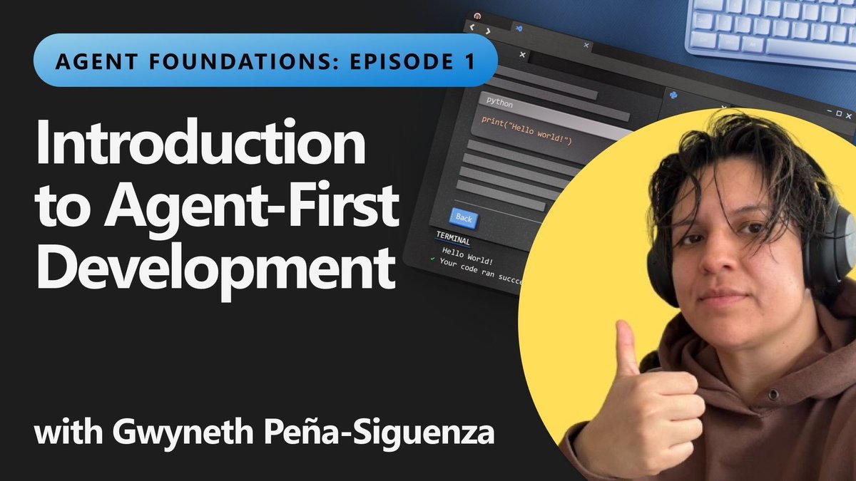 code's tweet photo. ⭐ Ready to build your first app using agent-first development in VS Code?

We just dropped new VS Code Learn content with our first guided video series, focused on the foundations of agent-first development directly in VS Code.

Start the learning path here:
https://t.co/jKoSrCKMDa