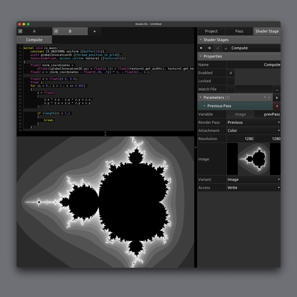 kodelife's tweet photo. KodeLife real-time GPU shader editor update out today!

A collection of fixes and maintenance. A little something for everyone, including our good old friend the Steam Deck. Let us know how it is working for you!

Happy Koding! https://t.co/Znb4ACgxNG