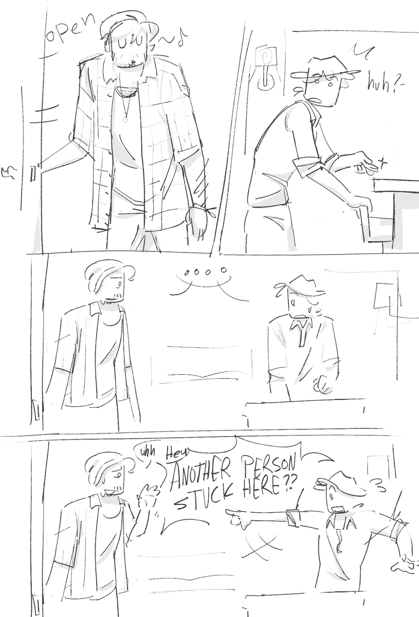 Nacora_Najita's tweet image. first meeting between these two (idk if they met before or after ett) 
#endlesstormenttrio #doorsroblox
(will ramble about him later or ask me on tumblr and i might answer blehhhh)