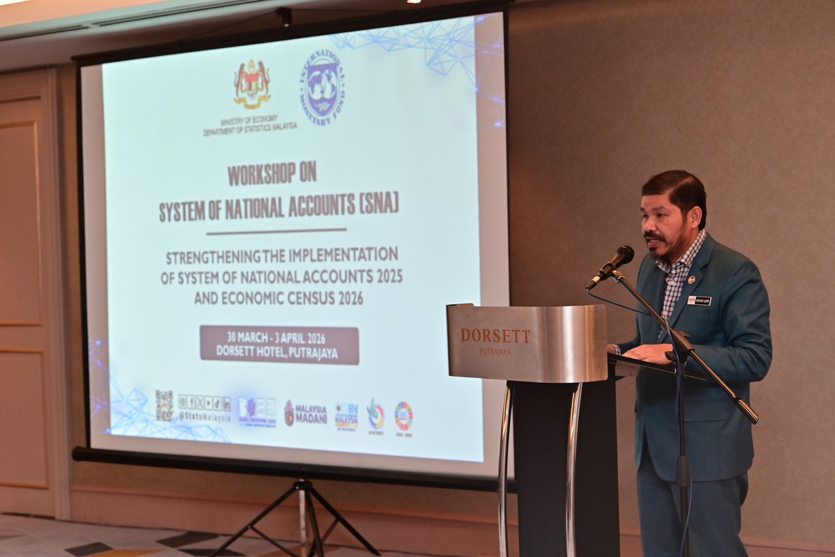 DOSM_ILSM's tweet photo. The Department of Statistics Malaysia (DOSM), in collaboration with the International Monetary Fund (IMF), successfully organised a Workshop on the System of National Accounts (SNA): https://t.co/UIixZepdlv
