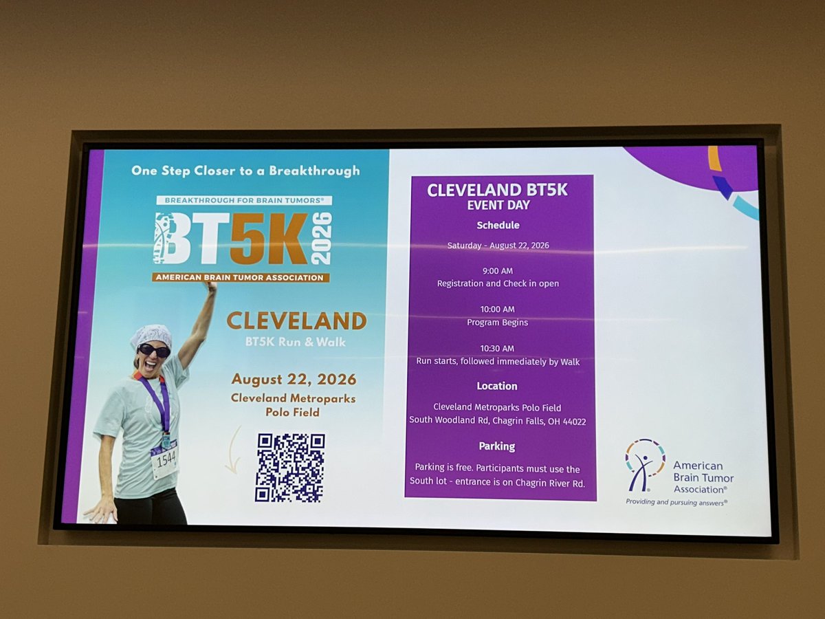 JustinLathia's tweet photo. Great hosting the @theABTA today at @CCLRI @ClevelandClinic - exciting discussions about how our missions are aligned and the great funding opportunities they have provided to help support the next generation of brain tumor therapies. https://t.co/BuqYYm6egi