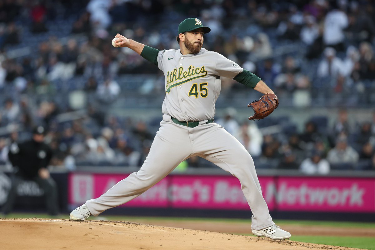FiresideYankees's tweet image. Coming into tonight, Athletics starter Aaron Civale had posted a career ERA of 6.35 against the Yankees in 7 outings.

His final line tonight:

5.0 IP | 2 H | 1 ER | 6 K | 4 BB

#Yankees