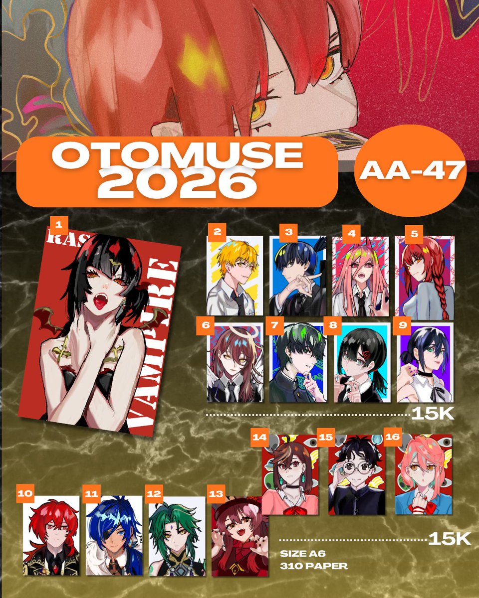 achernar_8's tweet photo. My  #otomuseid PO are open ! 🌸
Booth : https://t.co/Szf4EXdR2L AA-47

Pick-up : https://t.co/04pCVvVwYJ
Mail Order : https://t.co/XtNqCf29IB

FA: #warungcsm #warungdandadan #warunggenshin https://t.co/MUGICu5tU9