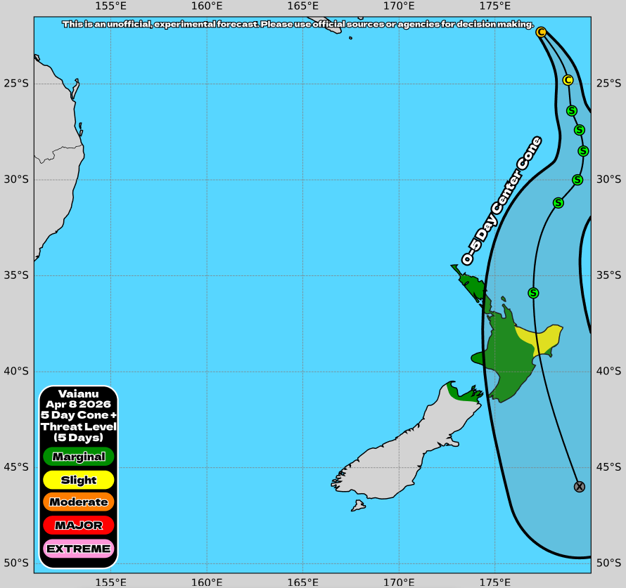 hurricane_chase's tweet image. Well it appears that #Cyclone #Vaianu may actually make a fully tropical landfall in #NewZealand. Regardless of its status, Marginal to Slight impacts are expected in the form of wind and rain. Will have a stream up later today to answer your questions!

#wx