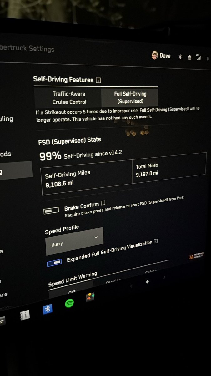 DaveConklin's tweet photo. @Tesla_AI @CStyles45 @elonmusk @aelluswamy @DirtyTesLa @SawyerMerritt @wholemars I’ll take it! lol https://t.co/g3yCpL3hYA