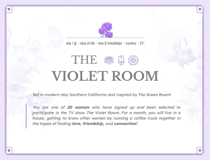 violetroom_rp's tweet photo. 💜group info: https://t.co/wVhQQwSCa3 
💜 reserves: april 10th 
💜preserver &amp; group opening: april 18th https://t.co/oFsAdewpvO