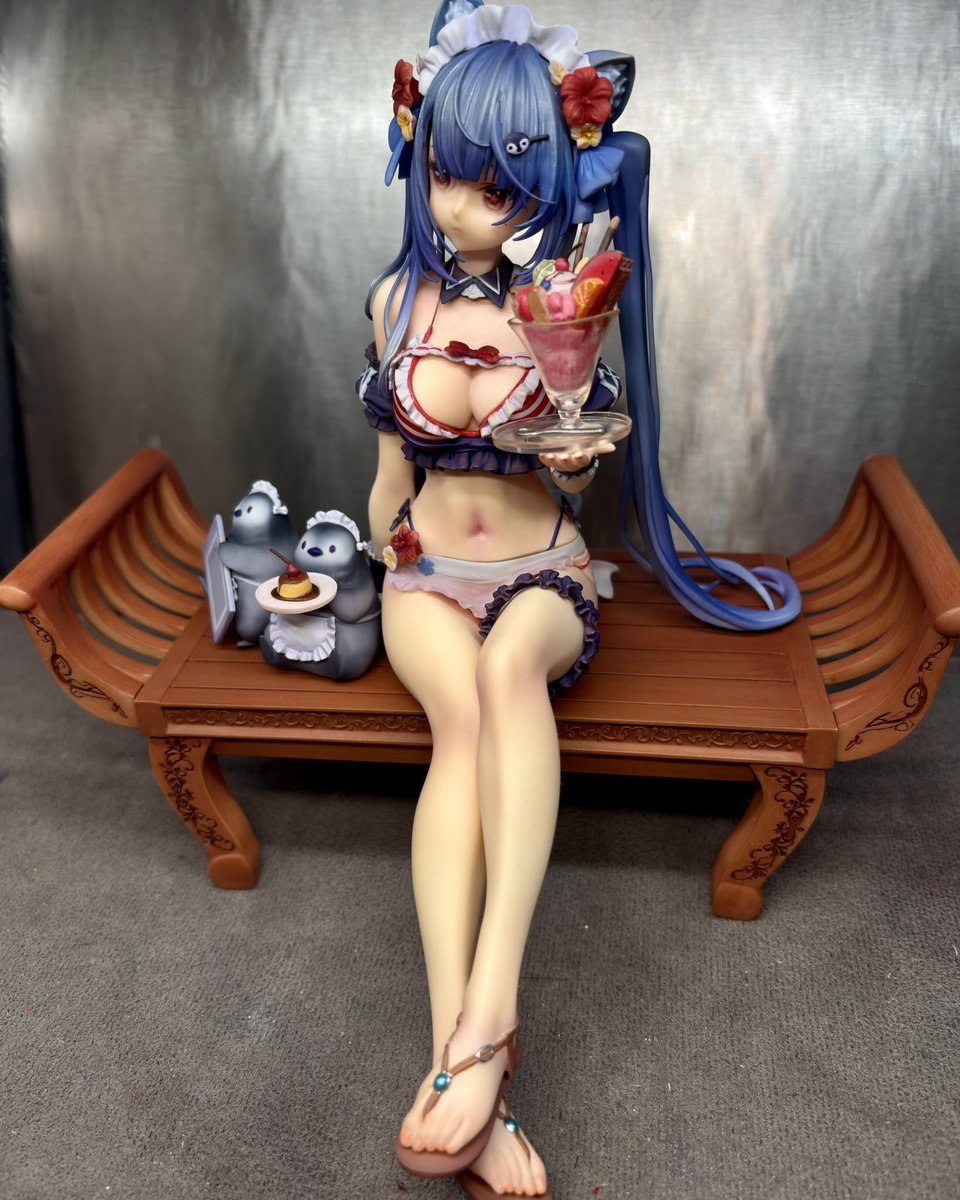 usagigkpainter's tweet photo. 💮塗裝完成品(全身版)💮
.☆.。.:*・°・.。*・.。* .☆.
真夏のメイドさん(メイちゃん)
原型製作:@eldoramodel (エルドラモデル)
原畫設計:@sakurapion
塗裝:Usagi GK Painter
#garagekit
#figurepainter
#ガレージキット https://t.co/g40y5bREam