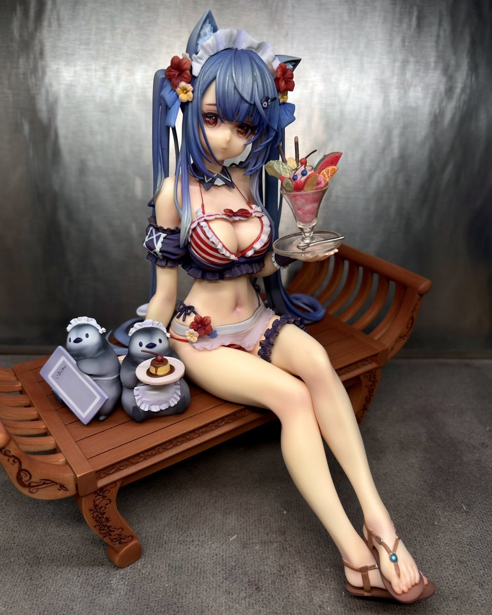 usagigkpainter's tweet photo. 💮塗裝完成品(全身版)💮
.☆.。.:*・°・.。*・.。* .☆.
真夏のメイドさん(メイちゃん)
原型製作:@eldoramodel (エルドラモデル)
原畫設計:@sakurapion
塗裝:Usagi GK Painter
#garagekit
#figurepainter
#ガレージキット https://t.co/g40y5bREam
