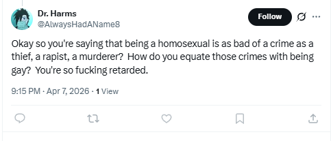 SpvJack's tweet photo. @AlwaysHadAName8 @Sugzza @Bronymon_ @luck_witho97831 Asking me a question and then blocking me.
This is your intellectual heavyweight, folks.
"So what you're saying is" and it's nothing that I said. It is the case because the bible is the ultimate authority on the matter. All sin equally condemns the sinner. https://t.co/5U9Q5kV97C