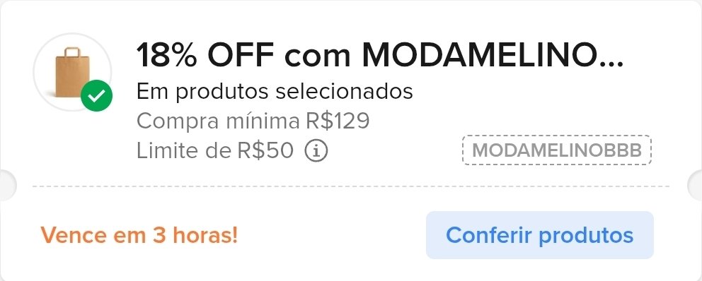 🚨 CUPOM MERCADO LIVRE 💛

🎟️ 18% OFF (até R$50 de desconto)

🏷️ CUPOM: MODAMELINOBBB

⚠️ Válido por tempo limitado

ATIVE AQUI 👇
🔗 mercadolivre.com/sec/12Q246H

🔥 Quer mais cupons assim?
Entre no canal: t.me/piradosporacha…

#bbb #bbb26