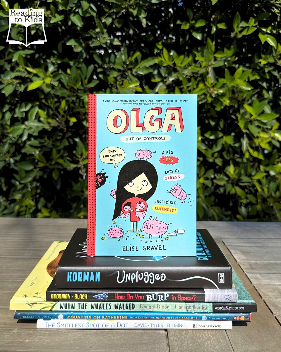readingtokids's tweet photo. Our 3-5th grade ‘Science &amp; Technology’ read aloud books 🚀💻🧠 ✨📚

3rd grade: "How Do You Burp in Space?" by Susan E. Goodman
4th grade: "Olga: Out of Control!" by Elise Gravel
5th grade: "Unplugged" by Gordon Korman

Learn more: https://t.co/Zag1koCbvO

#readingtokids #science https://t.co/SZpH589EZM