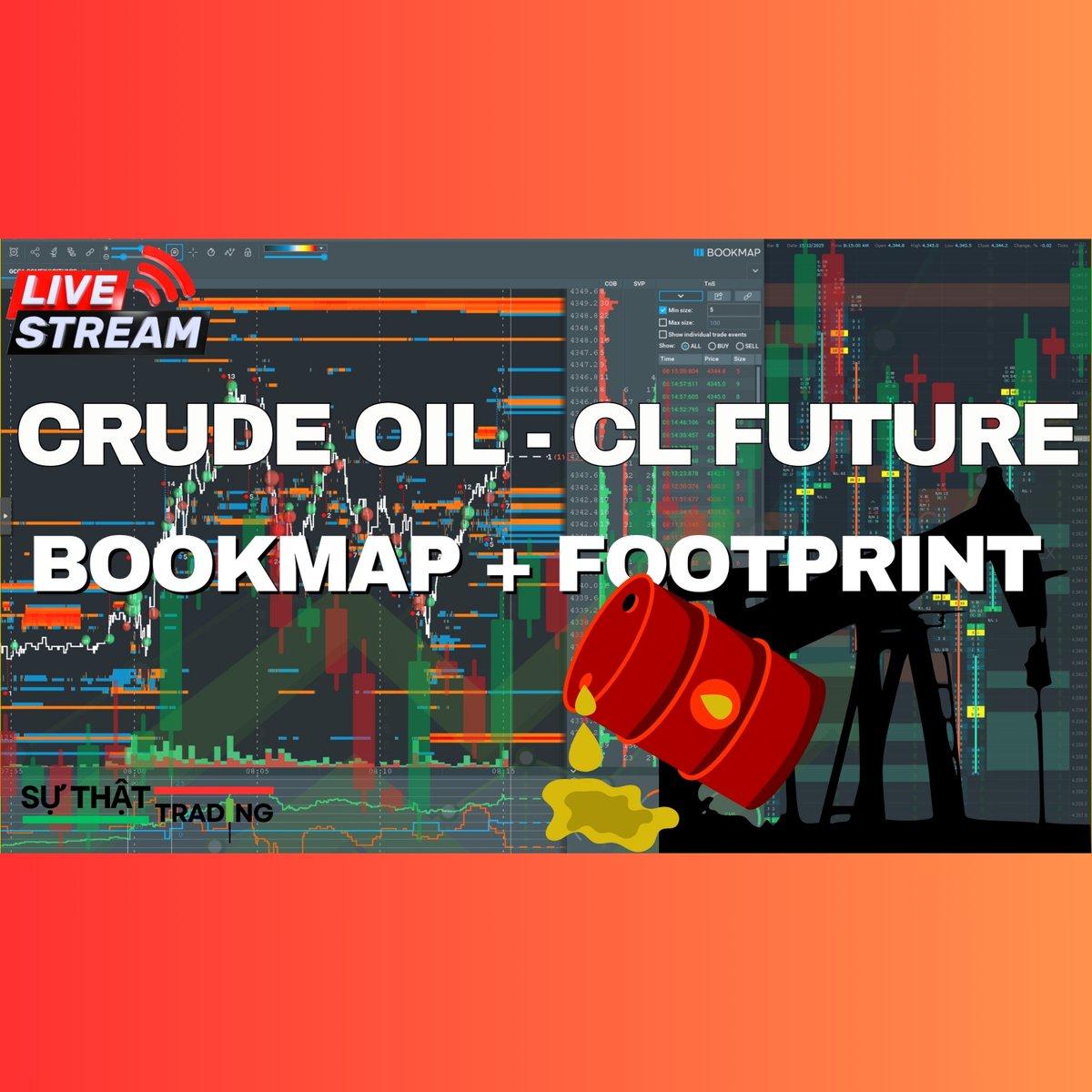 SuThatTrading's tweet photo. 🔴 Live Vàng, Dầu... future | Bookmap &amp; Footprint
Đầu ngày hôm nay Vàng và Dầu biến động mạnh quá.
Hãy cùng mình xem livestream Bookmap và Footprint để tìm điểm giao dịch thuận lợi nhé 🥰☕️
👉 Link livestream: https://t.co/lY95p2RDib
#livestream #bookmap #footprint https://t.co/BhoQ2x0aF3