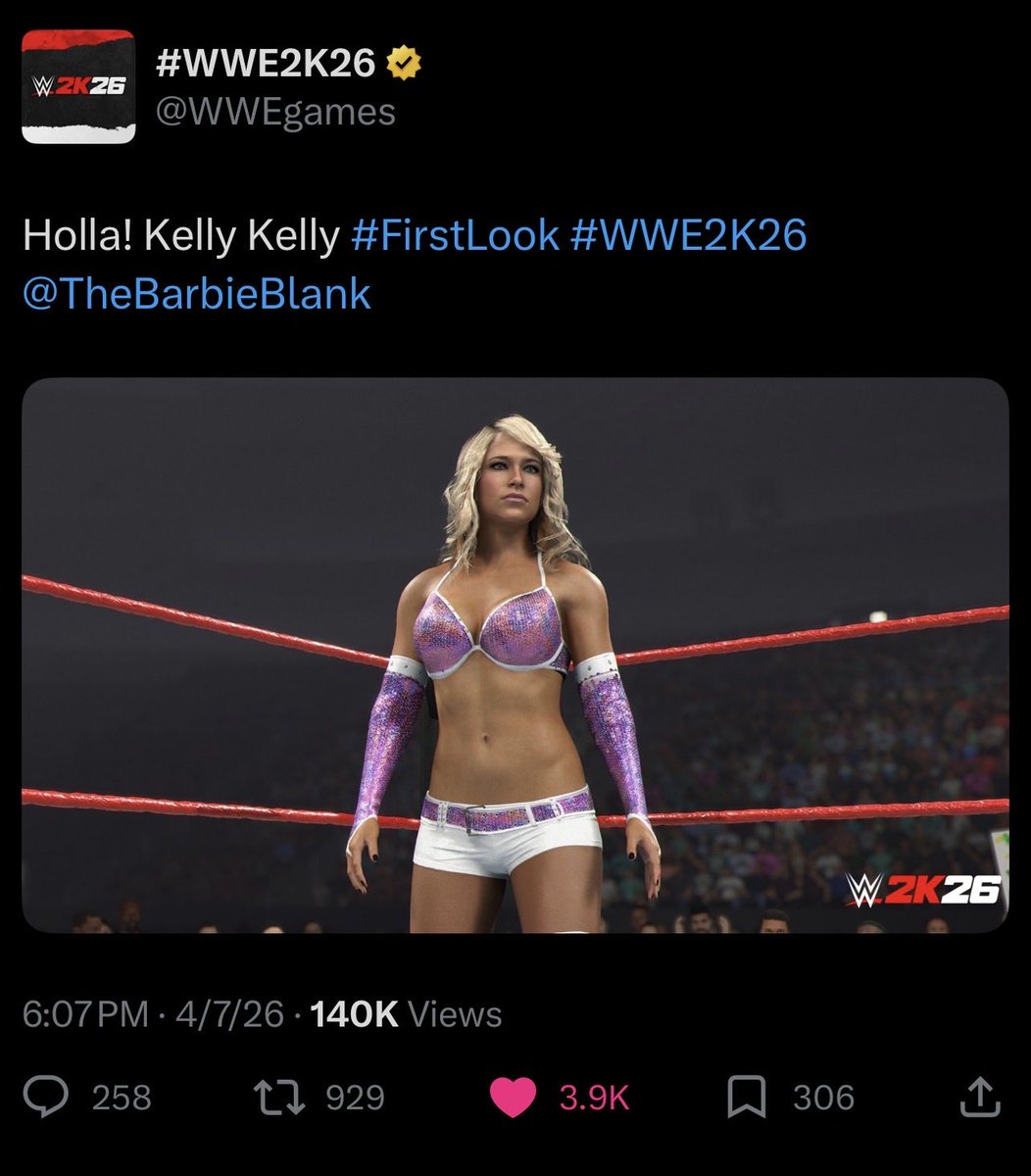 #WWE2K26 And to think, there were people saying that noone was going to play as <a href="/TheBarbieBlank/">Barbie Blank</a> 🤣

Jokes on yall. 😌