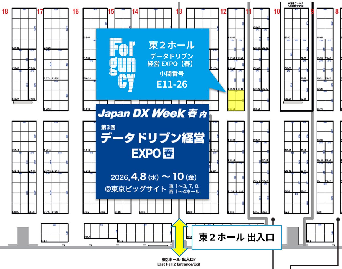 本日から3日間、東京ビッグサイト「Japan DX Week 春 2026」に出展しています！
データ分断を解消したい方、脱Excelをお考えの方に向けて、デモやノベルティをご案内しています！
ぜひご来場お待ちしております☺️🌸

東2ホール　データドリブン経営 EXPO
小間番号E11-26
#JapanDXWeek
#Forguncy