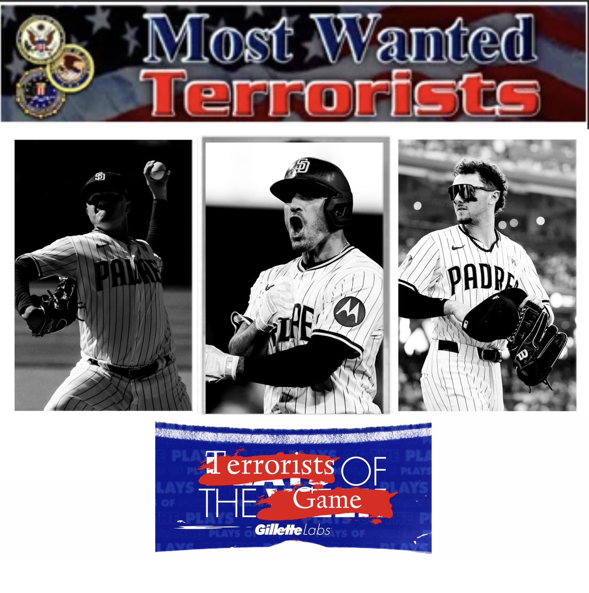 cjwalters4242's tweet image. Jackson Merrill, Ramon Laureano, and Adrian Morejon are your #TerroristsOfTheGame presented by Hong Kong Tijuana!

(realistically Paul Skenes is a buzzsaw lmao)