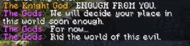 strangIerfig's tweet image. // bannerfall spoilers 

the gods talking about kitty ... everyone just loves him