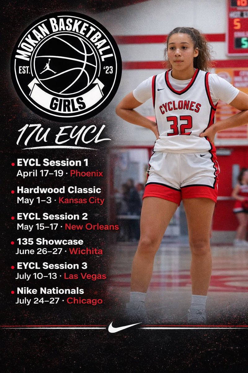 LeahGrace_2027's tweet photo. Schedule is out! See you soon 🏀 https://t.co/CaPbvhD0cT