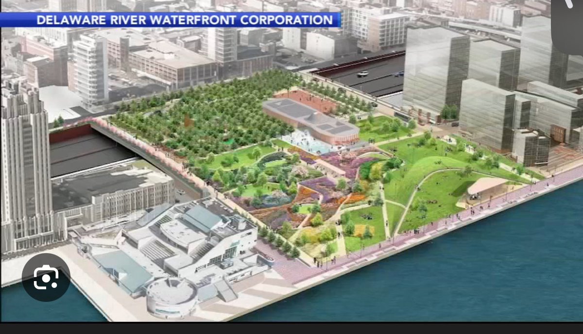 SteveHanscomCRE's tweet photo. @molzer @godowntownkc @KansasCity @KlydeWarrenPark @QuintonLucasKC This park is being built over I-95 in Philly right now. It will change the whole landscape of Old City and directly connects the city to the river. Will be great once it’s done. https://t.co/hloOQ0Aqve