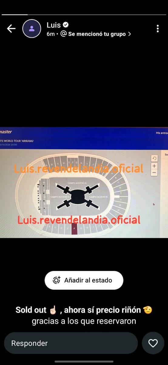 MelJP19's tweet photo. @ARMYForce_Peru @IndecopiOficial @bts_bighit @TicketmasterPE COMO ES POSIBLE QUE TENGAMOS UN REVENDEDOR QUE ESTÉ RECIBIENDO UN LINK PARA COMPRAR ENTRADAS 1H ANTES DE LA PREVENTA, ES DECIR 9AM! Ese chico tiene 400 membresías y ha comprado aproximadamente 1600 entradas!
#ARMY #BTS https://t.co/qRe0k3e2sd